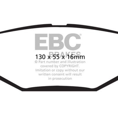 EBC 12+ Chrysler Town & Country 3.6 Ultimax2 Rear Brake Pads