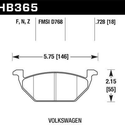 Hawk HPS 5.0 Street Brake Pads - Front