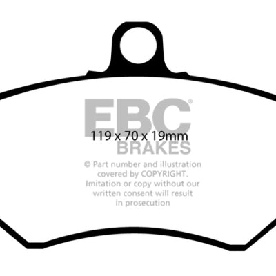 EBC 89-93 Volkswagen Corrado 1.8 Supercharged Redstuff Front Brake Pads