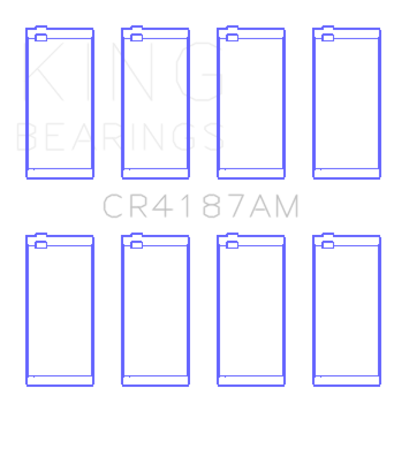 King Engine Bearings Toyota 2LT/3L AM-Series 4 Pairs Connecting Rod Bearing Set