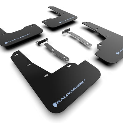 Rally Armor 22-23 Hyundai Elantra N & N Line Black UR Mud Flap w/Light Blue Logo