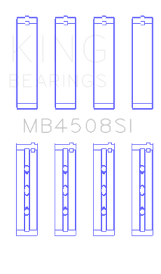 King Engine Bearings Acura J30A/J32A/J35A/J35Z (Size +0.5) Performance Main Bearing Set