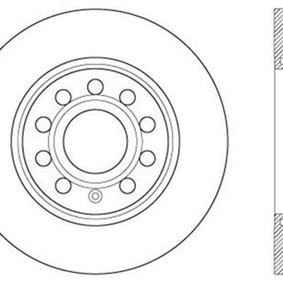StopTech 06-10 Audi A3/08-10 TT / 06-09 VW GTI Mk V Cryo-Stop Left Rear Slotted Rotor
