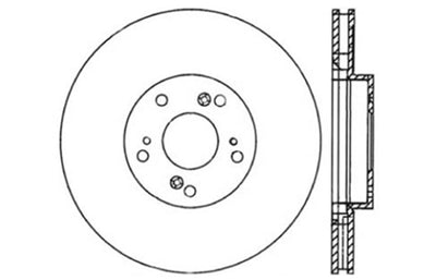 StopTech 02-06 Acura RSX Type S / 06-09 Honda Civic Si Slotted & Drilled Right Front Rotor