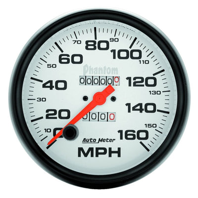 Autometer Phantom 5in 160 MPH In-Dash Mechanical Speedometer