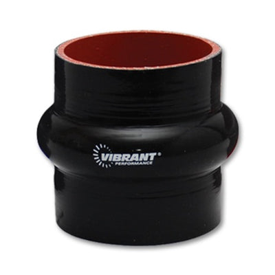 Vibrant 4 Ply Reinforced Silicone Hump Hose Connector - 2.25in I.D. x 3in long (BLACK)