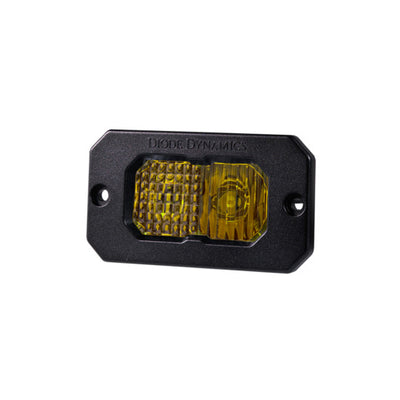 Diode Dynamics Stage Series 2in LED Pod Sport - Yellow Combo Flush ABL (Single)