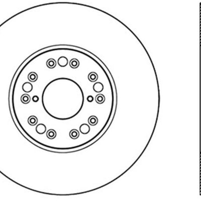 StopTech Power Slot 93-05 Lexus GS Series / 00-05 IS300 / 93-94 LS Front Left Cryo Slotted Rotor