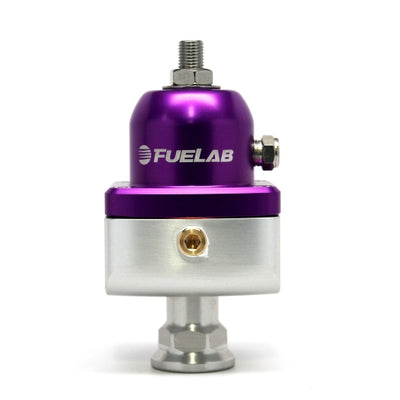 Fuelab 555 Carb Adjustable FPR Blocking 1-3 PSI (1) -8AN In (2) -8AN Out - Purple