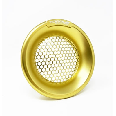 Torque Solution Billet Turbo Velocity Stack Shield For 4in Inlet - Gold