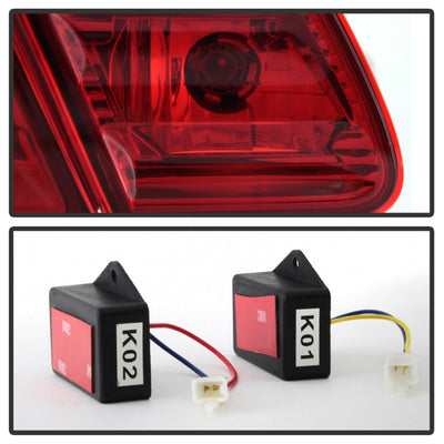 xTune Mercedes Benz W210 E-Class 96-02 LED Tail Lights Red Clear ALT-CL-MBW210-LED-RC