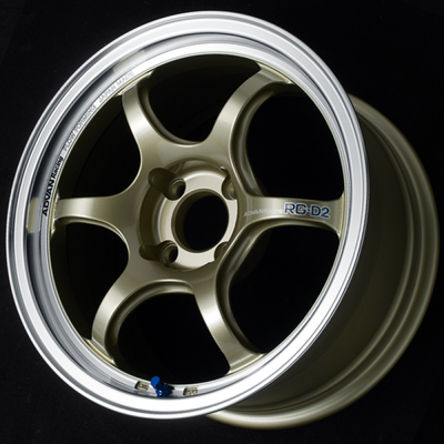 Advan RG-D2 16x8.0 +38 4x100 Machining and Champagne Gold Wheel