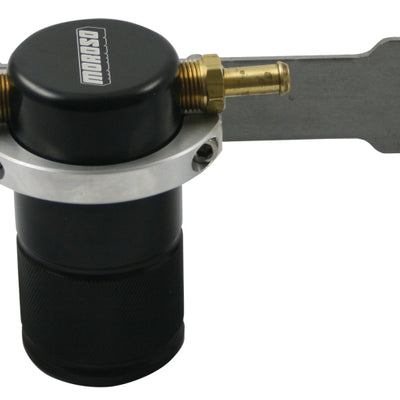 Moroso 08-14 Cadillac CTS-V Air/Oil Separator Catch Can - Small Body - Billet Aluminum -Black Finish