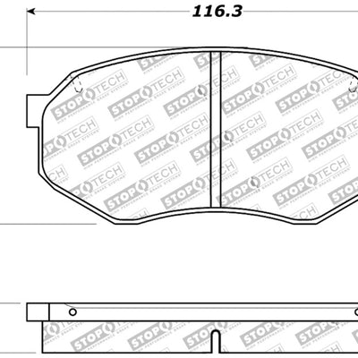 StopTech Sport Brake Pads w/Shims and Hardware - Rear