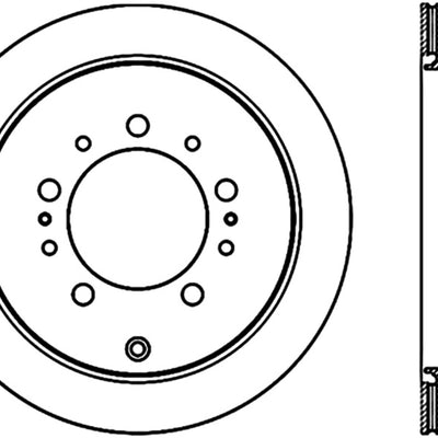 StopTech 08-11 Lexus LX570 Slotted & Drilled Rear Left Rotor