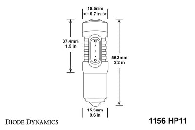 Diode Dynamics 1156 LED Bulb HP11 LED - Amber (Single)