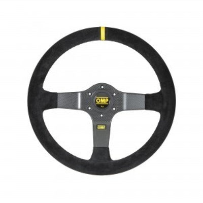 OMP Rally Steering Wheel Suede Leather (Black)