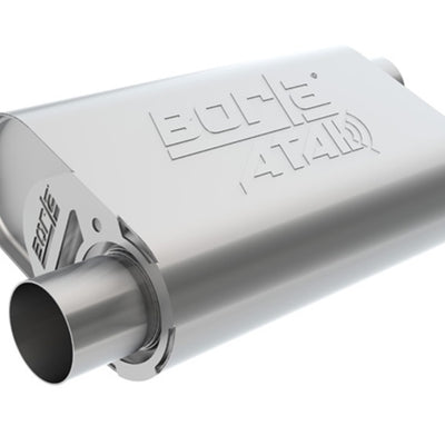 Borla CrateMuffler SBC 283 / 327 / 350 2.5 inch Offset/Center 14in x 4.35in x 9in Oval Muffler