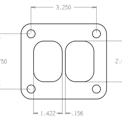 Cometic Turbo FLG T-Series Exhaust Inlet .010in Exhaust Gasket