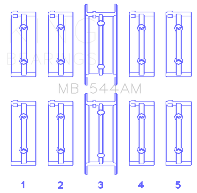 King Engine Bearings BMW M10B15/18/20 (Size STD) Performance Main Bearing Set
