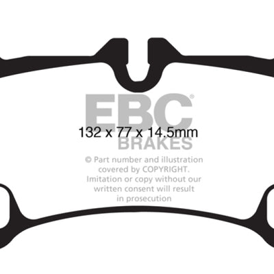 EBC 08 Porsche Cayenne 4.8 Turbo Extra Duty Rear Brake Pads