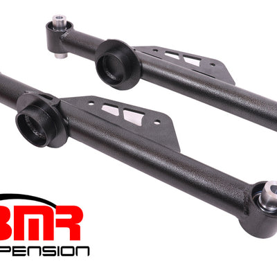BMR 79-98 Fox Mustang Non-Adj. Lower Control Arms w/ Spherical Bearings - Black Hammertone