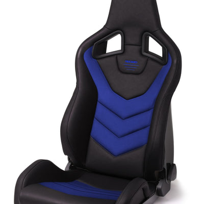 Recaro Sportster GT Driver Seat - Black Vinyl/Blue Suede