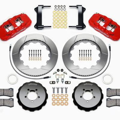 Wilwood AERO6 Front Hat Kit 14.00 Red 1999-2012 Subaru WRX w/Lines
