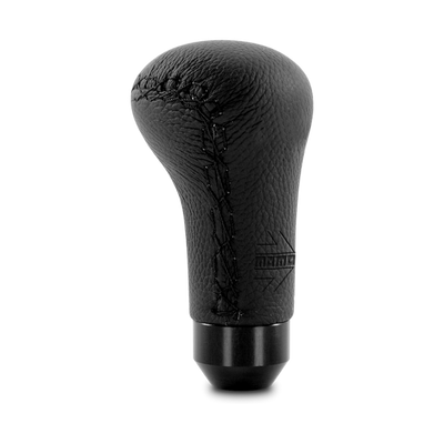 Momo Anatomico Shift Knob - Black Leather, Black Stitching