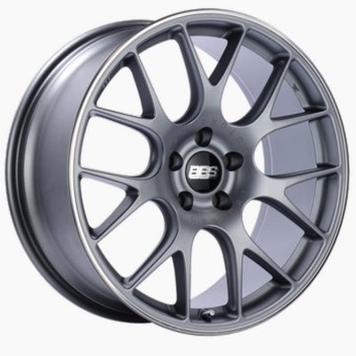 BBS CH-R 20x8.5 5x112 ET40 Satin Titanium Polished Rim Protector Wheel -82mm PFS/Clip Required