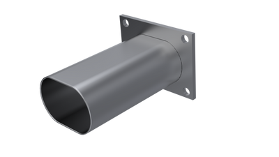 QTP 3in Weld-On QTEC Low Profile Conncetion Oval Tube Kit