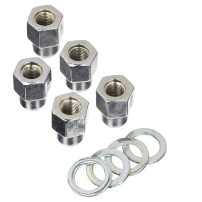 Weld Open End Lug Nuts w/Centered Washers 7/16in. RH - 5pk.