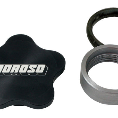 Moroso Universal Filler Cap Kit - 1-3/8-12 - Aluminum Bung - Black Anodized