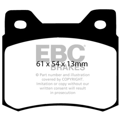 EBC 84-86 Mercedes-Benz 190/190E 2.3 Redstuff Rear Brake Pads