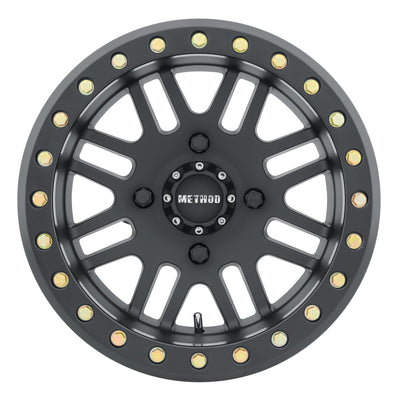 Method MR406 UTV Beadlock 14x10 / 5+5/0mm Offset / 4x136 / 106mm CB Matte Black Wheel