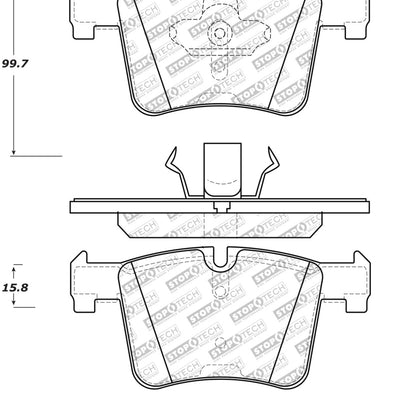 StopTech Street Select Brake Pads w/Hardware - Front
