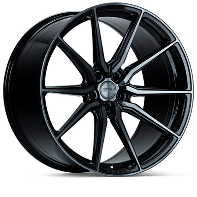 Vossen HF-3 19x9.5 / 5x114.3 / ET40 / Deep Face / 73.1 - Double Tinted - Gloss Black Wheel