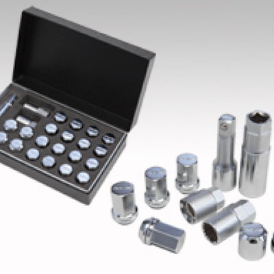 Rays M12x1.25 19mm Hex w/ 2 Piece Double Lock Nut Set - Chrome