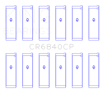 King Engine Bearings 05-12 Nissan VQ40DE V6 4L (Size 0.25) Rod Bearing Set