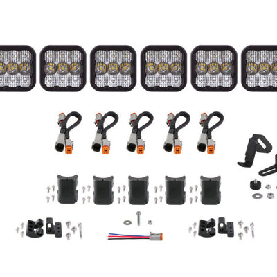 Diode Dynamics SS5 Sport Universal CrossLink 6-Pod Lightbar - White Combo