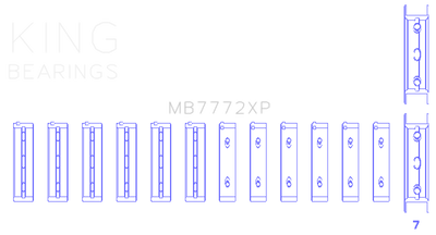 King Engine Bearings Subaru EZ30/EZ30D Performance Main Bearing Set - Size STD