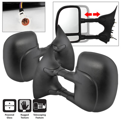 xTune Ford Superduty 02-07 L&R Manual Extendable Power Adjust Mirror MIR-FDSD99S-PW-SET