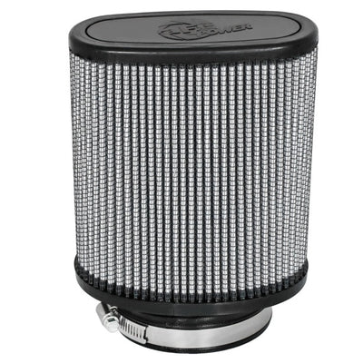 aFe Magnum FLOW Pro DRY S Universal Air Filter 3.5in Flange 5.75x5in Base 6x2.75in Top 6.5in Height