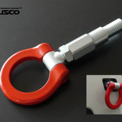 Cusco 2013+ Honda Fit M22 x 2.5mm Front Red Steel Folding-Type Tow Hook