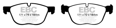 EBC 07-10 BMW X5 3.0 Redstuff Front Brake Pads