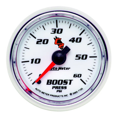 Autometer C2 52mm 0-60 PSI Mechanical Boost Gauge