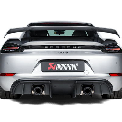 Akrapovic 2020+ Porsche Cayman GT4 (718) Slip-On Race Line (Titanium) (Req Tips / Option 2)