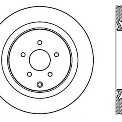 StopTech 09 Infiniti FX50 SportStop Slotted & Drilled Rear Left Rotor