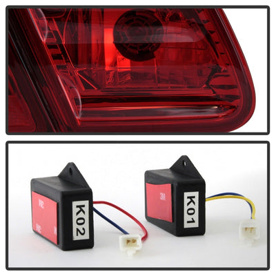 xTune Mercedes Benz W210 E-Class 96-02 LED Tail Lights Red Smoke ALT-CL-MBW210-LED-RSM