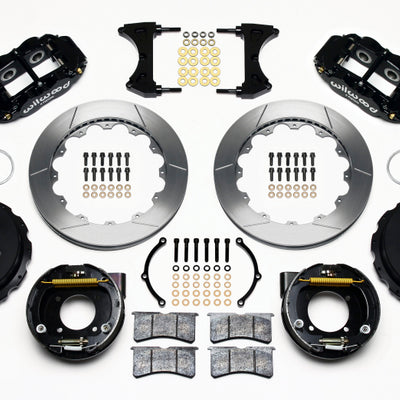 Wilwood Narrow Superlite 4R Rear P-Brk Kit 12.88in Chevy 12 Bolt w/ C-Clips